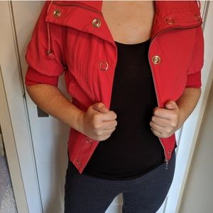 Vintage Red Crop Jacket